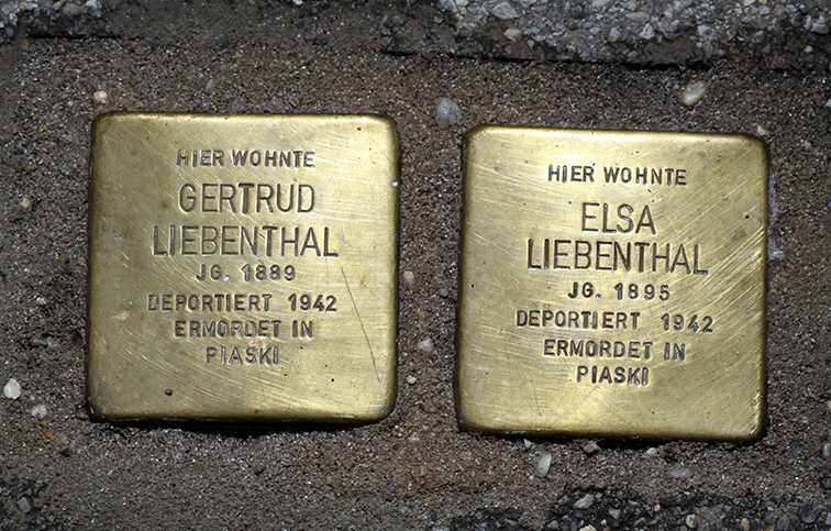 Stolpersteine Gertrud und Elsa Liebenthal